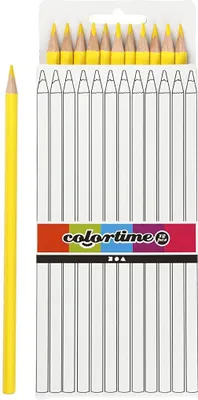 Image de Crayons de couleur triangulaire - Jaune, 12pcs.