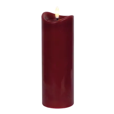 A single red LED candle with a flickering flame.