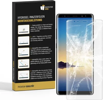 Produktbild von 2x Panzerfolie für Samsung Galaxy Note 9 HYDROGEL FULL-COVER Displayschutz KLAR