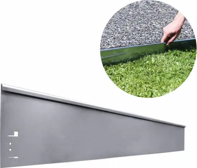 Immagine prodotto di Bordo per prati pezzo finale 18,5 cm x 113 cm | Aiuole giardino | Cordoli per aiuole, colore: senza colore