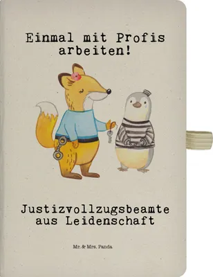 Produktbild von Mr. & Mrs. Panda notizbuch Justizvollzugsbeamte Leidenschaft - Transparent - Geschenk, Schreibheft A5, Kladde, Notizheft, Gefängniswärterin, Witzig, Lustig, Spruch