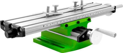 Produktbild von Frästisch - XY-Kreuztisch für Säulenbohrmaschine - Arbeitstisch 31×9 cm - Verfahrweg X 20 cm Y 5 cm - Aluminiumlegierung - Präzisionsspanner