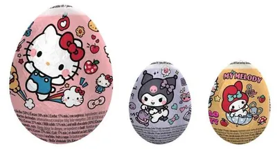 Produktbild von Hello Kitty Überraschungsei 4er Set Schoko-Ei Kinder Spielzeug Sammlung