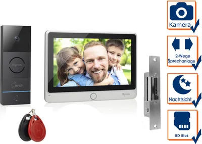 Produktbild von Video Türsprechanlage mit Türöffner für Einfamilienhaus - RFID Zugangssystem