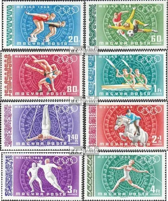 Produktbild von Briefmarken Ungarn 1968 Mi 2434A-2441A (kompl.Ausg.) postfrisch Olympische Sommerspiele Mexiko 1968