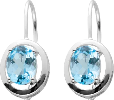 Produktbild von Blautopas Ohrhänger Silber 925 hellblaue Edelsteine