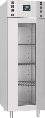 Obrázek produktu pro Monoblokový mrazák Combisteel - 700 litrů, 1 skleněné dveře, nerezová ocel, chlazení ventilátorem