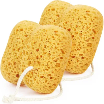 Image de Lot de 2 éponges de bain, douces et absorbantes, de 12x8 cm, pour la douche et le bain