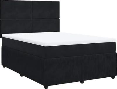 Immagine prodotto di vidaXL Letto a molle con materasso nero 140x200 cm in velluto