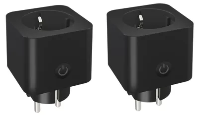 Produktbild von Ledvion 2er set Smart WLAN Steckdose schwarz Wi-Fi 16A