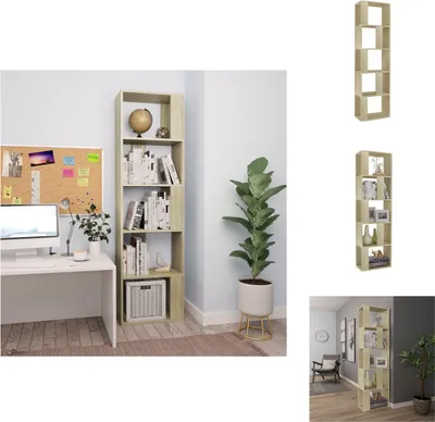 Obrázek produktu pro vidaXL Regál/rozdělovač pokojů Sonoma dub 45x24x159 cm materiál na bázi dřeva - Regály a knihovny