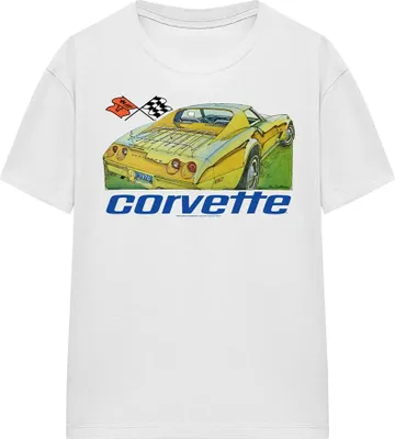 Image de Chevrolet - "Corvette 74" T-shirt pour femme TV27150 (XXL) (Blanc)
