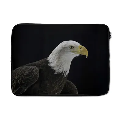 Produktbild von MuchoWow® Laptop Hülle 13 Zoll Adler - Vogel - Schnabel - Schwarz Laptoptasche - Laptophülle - Sleeve - Rundumschutz