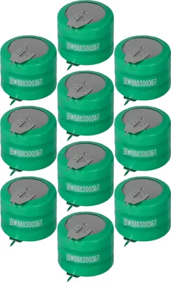 Produktbild von vhbw 10x NiMH Ersatz Knopfzellen-Akku (250 mAh, 3,6 V, NiMH)