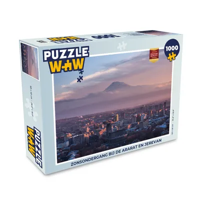 Obrázok produktu pre MuchoWow® Puzzle 1000 ks Západ slnka na Ararate a v Jerevane