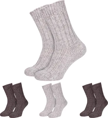 Produktbild von Black Snake 4 Paar Wollsocken Damen Herren mit Alpaka Winter - 35/38 - Braun