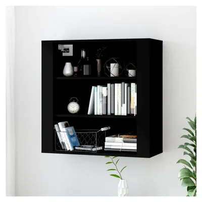 Produktbild von Hängeschrank, schwarz, 80 x 33 x 80 cm, Holzwerkstoff