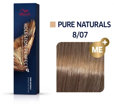 Obrázek produktu pro Wella Professionals, Koleston Perfect Me+, permanentní barva na vlasy, 8/07 světle blond přírodní kaštan, 60 ml