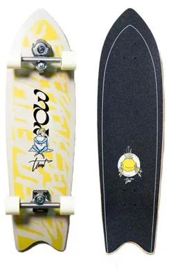 Image de Yow Longfish Lenart, planche de surfskate de la série Signature, 35,5 pouces, couleur jaune. Disponible en une seule taille