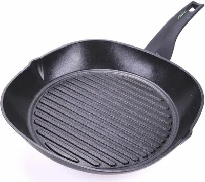 Produktbild von Moneta Nova induction Grillpfanne, Grill Pfanne, Bratpfanne, Steakpfanne, Aluminium, 28 cm, 0003681428