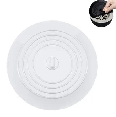 Obrázok produktu pre Zátka do umývadla – univerzálna zátka do odtoku – zátka do vane – zátka do odtoku pre umývadlá, vane a sprchové vaničky – biela