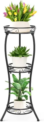 Produktbild von Famanu Pflanzenstand 3-stufig mit elegantem Design - Schwarz