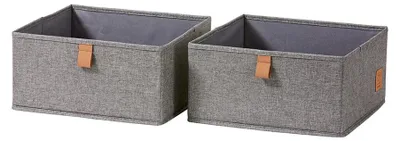 Image de Boîte de rangement pour tiroirs, armoire, 2 grandes pièces - Gris - Boîtes de rangement | Pliable