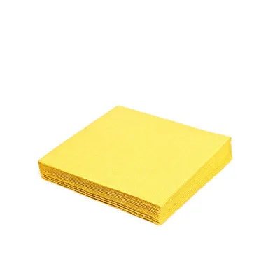 Image de Serviettes en papier colorées trois couches - 33 cm x 33 cm / jaune / 20 pcs