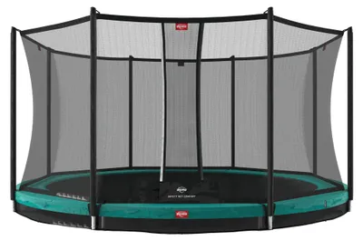 Produktbild von BERG Bodentrampolin Favorit InGround 380 + Sicherheitsnetz Comfort Grün