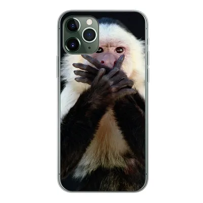 Produktbild von MuchoWow® Handyhülle Schutzhülle Hülle für iPhone 11 Pro Affe - Wilde Tiere - Porträt Silikon Softcase Handy Hülle - Handy