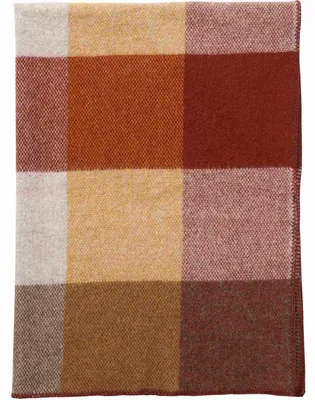 Produktbild von Klippan Block Wolldecke aus Schurwolle 130x180 cm: rost Farbe: rost