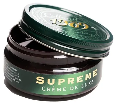 Zdjęcie produktu dla COLLONIL | 1909 Creme de Luxe krem do skór | 100 ml, ciemny brąz, z naturalnymi olejkami, odżywia i nadaje połysk