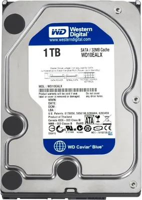 Produktbild von Western Digital WD10EALX Blue 1TB interne Festplatte (8,9 cm (3,5 Zoll), 7200rpm, SATA 6Gb/s, 32MB Cache)