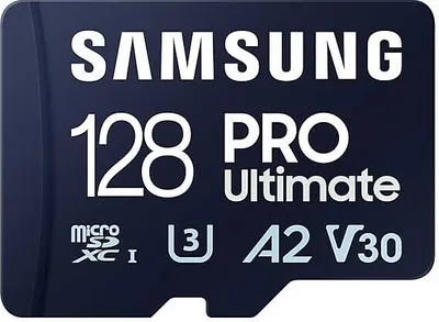 Zdjęcie produktu dla SD Card 128GB Samsung SDXC PRO Ultimate (CL10) Reader retail