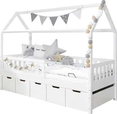 Produktbild von Ticaa Hausbett Traumhaus mit 5 Schubladen