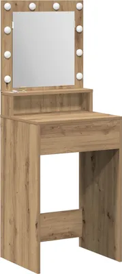 Produktbild von Möbel Schminktisch mit LED-Leuchten Artisan Eiche 50x41x135 cm - Schminktische 865126