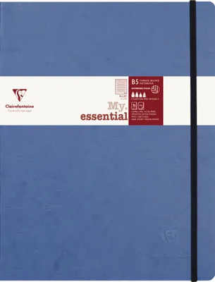 Produktbild von Clairefontaine 5x Notizbuch 96 Blatt liniert Papier elfenbein 90g Blau 794464C