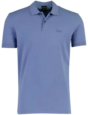 Produktbild von Poloshirt BOSS Green Regular Fit Pio blau 2 Knöpfe