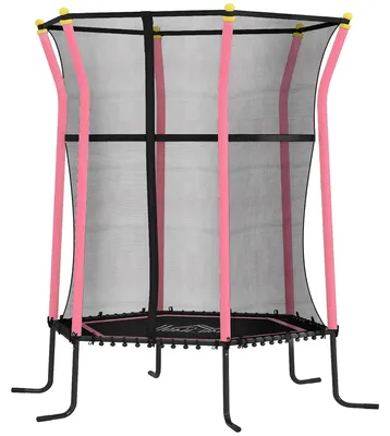Produktbild von Kindertrampolin fš¹r Kinder ab 3 Jahren mit Sicherheitsnetz, 122 x 111 x 190 cm, Rosa