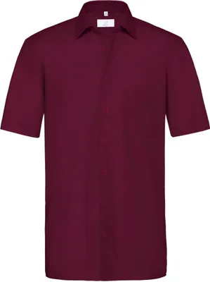 Produktbild von GREIFF Herren Hemd Regular Fit 1/2 Arm 6666-1120-53 Gr. 47/48 bordeaux