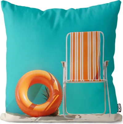 Produktbild von VOID Strandstuhl Schwimmreifen Meer Kissenbezug Kissenhülle sofa couch wohnzimmer dekoration wasserfest Outdoor Garten Kissen bezug deko