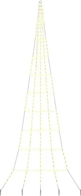 Produktbild von vidaXL LED Weihnachtsbaum mit Erdspießen Warmes Weiß 511 cm Metall