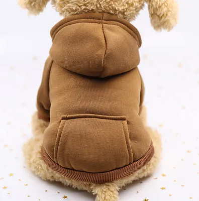 Image de Sweat à capuche en coton pour chien, manteau pour chien, chien de compagnie chaud, avec capuche, pull pour chien, vêtements pour chat, vêtements pour chien hiver, XL, rose