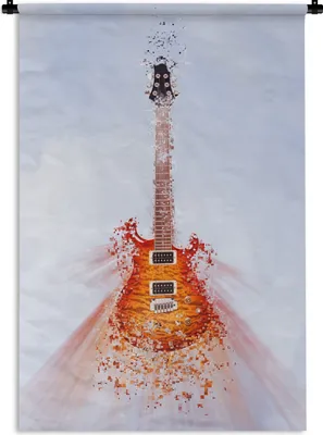 Produktbild von MuchoWow® Wandteppich Wandbehang Eine E-Gitarre in der Luft 120x180 cm Tapisserie Dekoration Wandtuch - Schlafzimmer - Dekorationen für das Haus