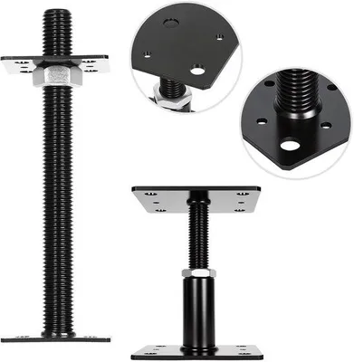 Imagen del producto de Soporte ajustable para postes, ideal para diversas aplicaciones en exteriores, color , rango de ajuste de 30 a 250 mm, paquete de 2 unidades