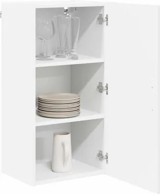 Immagine prodotto di vidaXL Armadio a muro LUCCA, bianco lucido, 40 x 31 x 80 cm, materiale a base di legno