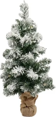 Produktbild von Künstlicher Weihnachtsbaum 60 cm mit LED Beleuchtung und Schnee Tannenbaum Christbaum Weihnachtsdeko