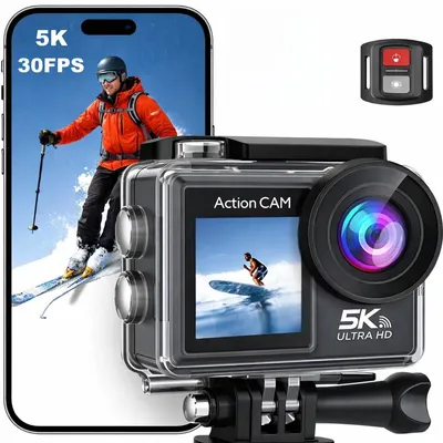Produktbild von Minicee Action Cam 5K 48MP WLAN EIS Unterwasserkamera