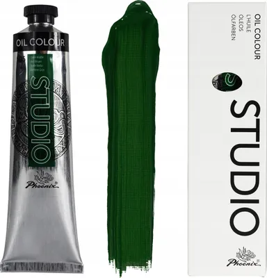 Produktbild von Ölfarbe Phoenix Studio 120ml Tube – 505 Mittelgrün (Mid Green) – Künstlerfarbe – Deckend & Lichtecht für Leinwand, Holz