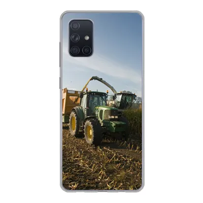 Produktbild von MuchoWow® Handyhülle Schutzhülle Hülle für Samsung Galaxy A51 5G Traktor - Anhänger - Mais - Grün - Landleben Silikon Softcase Handy Hülle - Abbildung